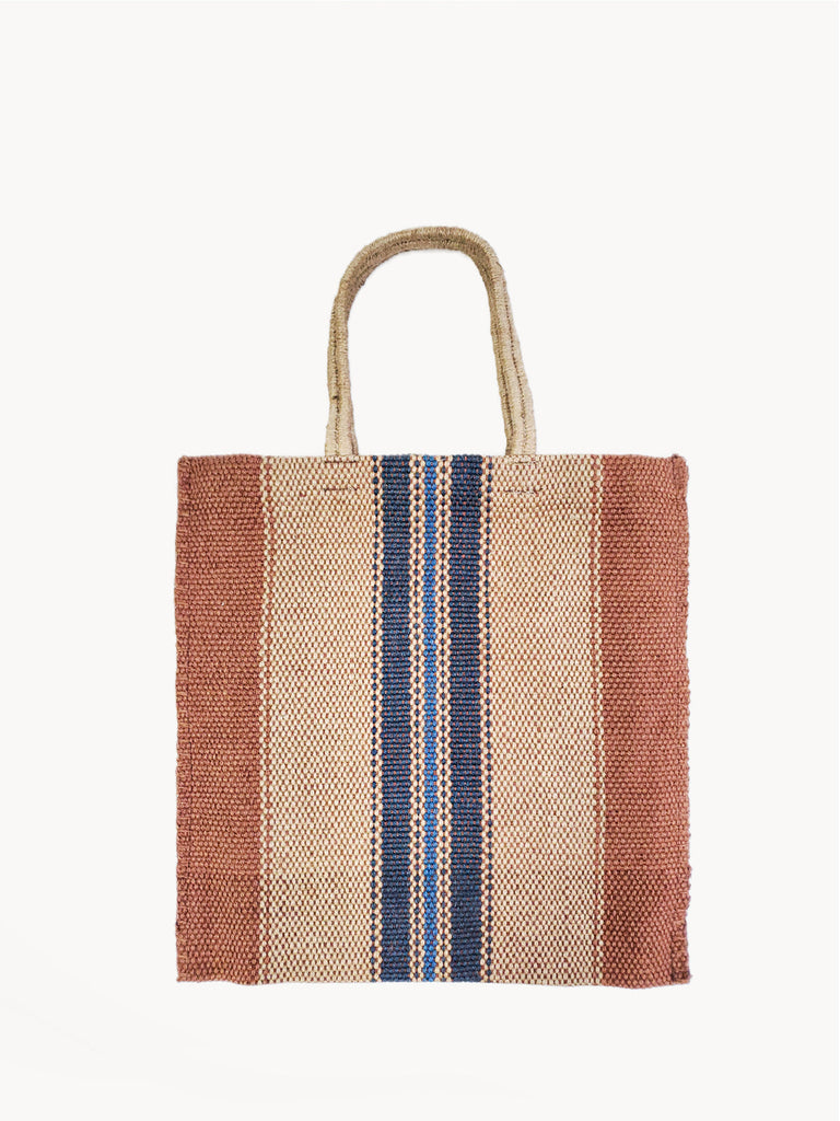 Dora Jute Tote Bag - Multi Light Brown by KORISSA KORISSA