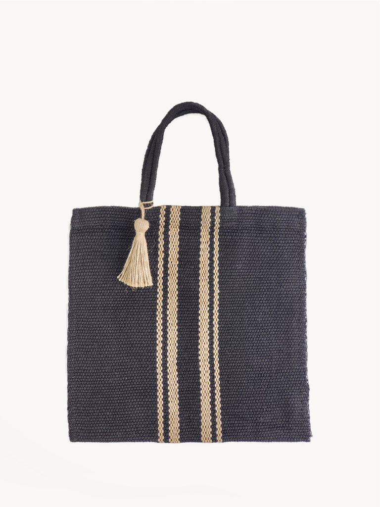 Naya Jute Tote Bag - Black by KORISSA KORISSA