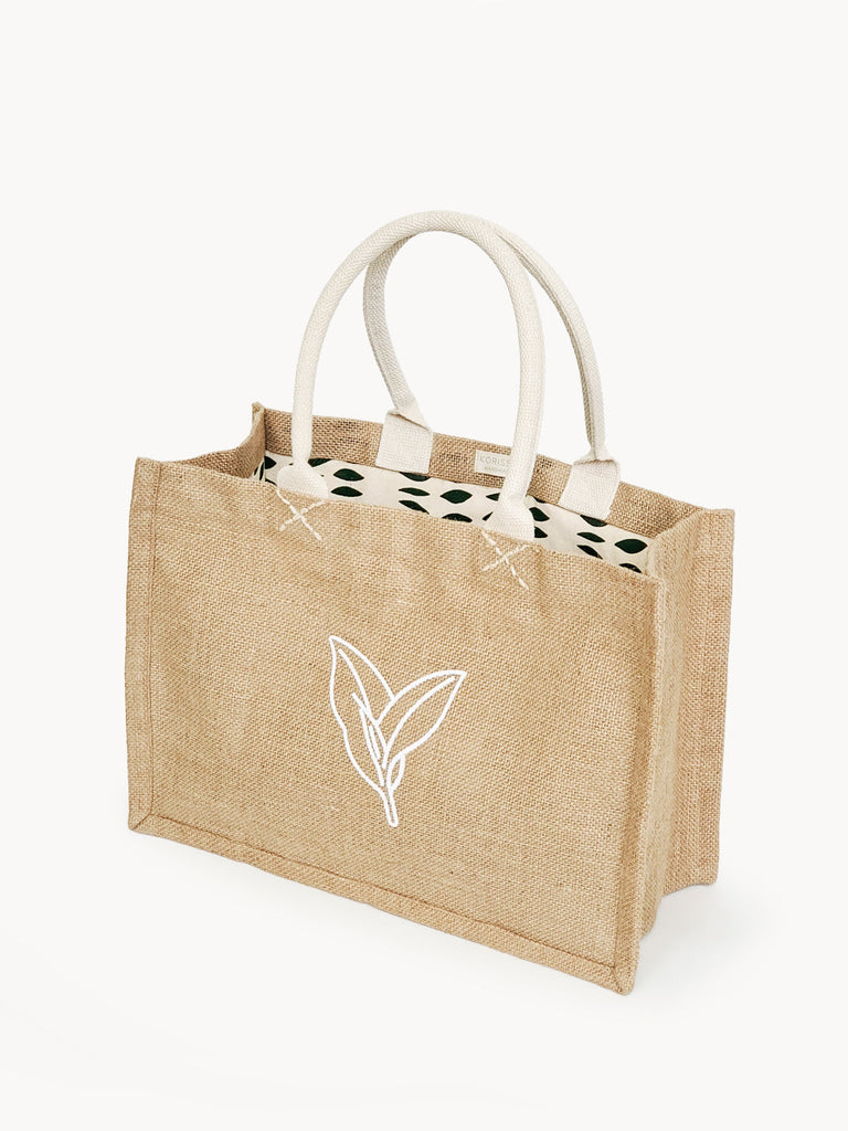 Jute Canvas Shopping Bag - Nature by KORISSA KORISSA