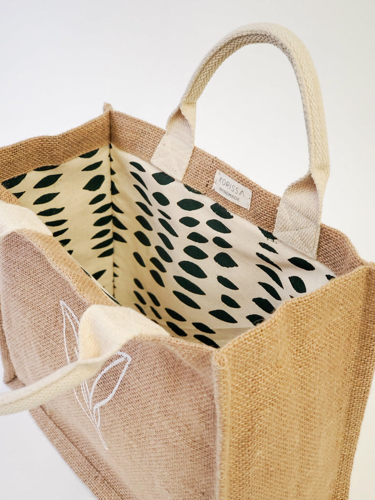 Jute Canvas Gift Bag - Nature by KORISSA KORISSA