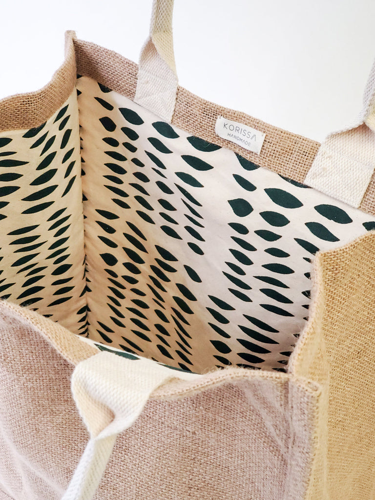 Jute Canvas Market Bag - Nature by KORISSA KORISSA