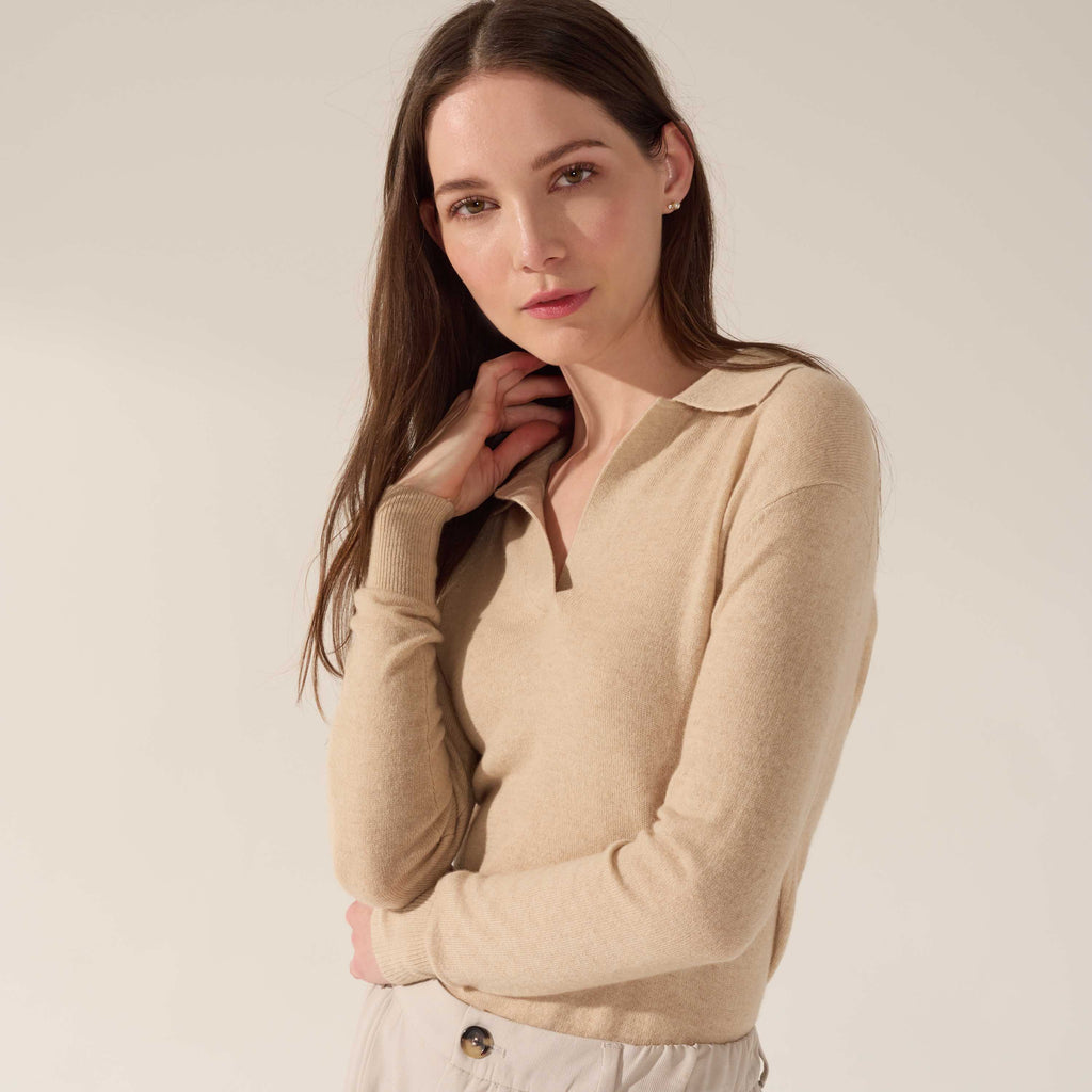 Camila Airy Collared cashmere Sweater by Italic ITALIC