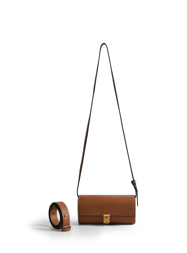 Aria 3-way Convertible Belt Crossbody Pencil Bag, Caramel by Bob Oré Bob Oré