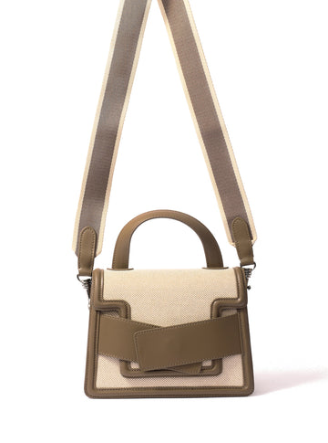 Evelyn Bag in Canvas and Genuine Leather, Gray by Bob Oré Bob Oré