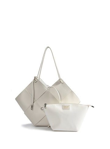 Taylor Contexture Leather Bag, Off White by Bob Oré Bob Oré