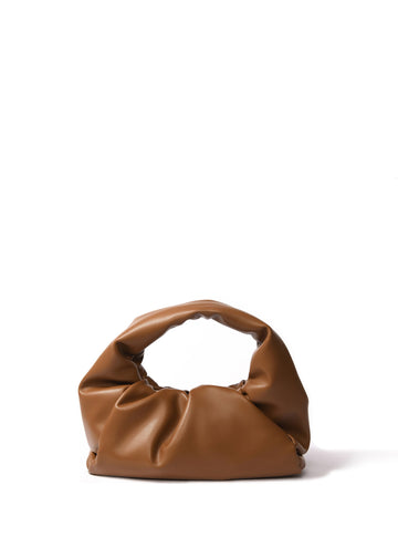 Marshmallow Croissant Bag in Soft Leather, Caramel by Bob Oré Bob Oré