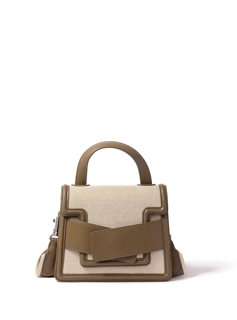 Evelyn Bag in Canvas and Genuine Leather, Gray by Bob Oré Bob Oré