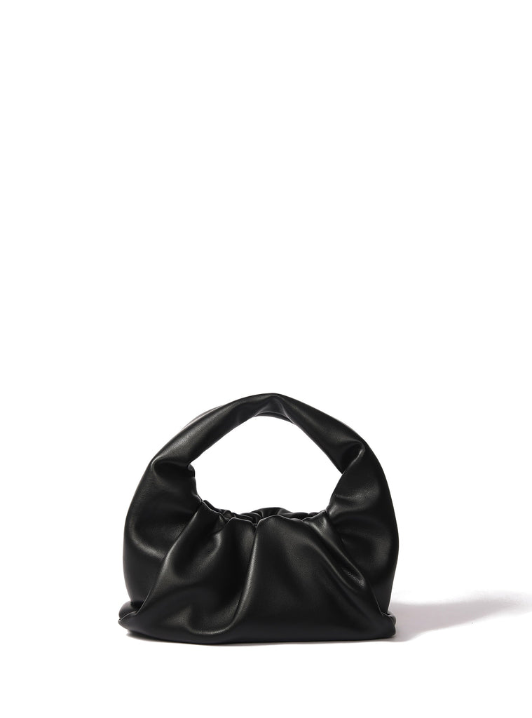 Marshmallow Croissant Bag in Soft Leather, Black by Bob Oré Bob Oré