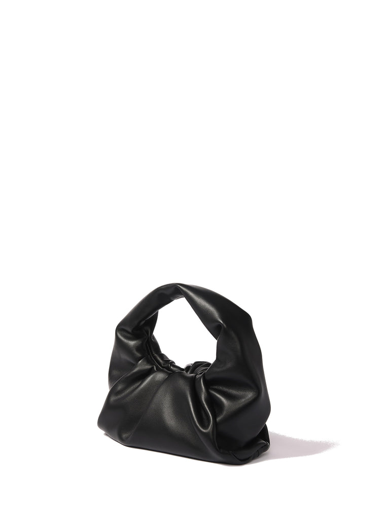 Marshmallow Croissant Bag in Soft Leather, Black by Bob Oré Bob Oré