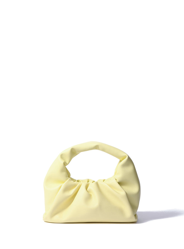 Marshmallow Croissant Bag in Soft Leather, Bright Yellow by Bob Oré Bob Oré