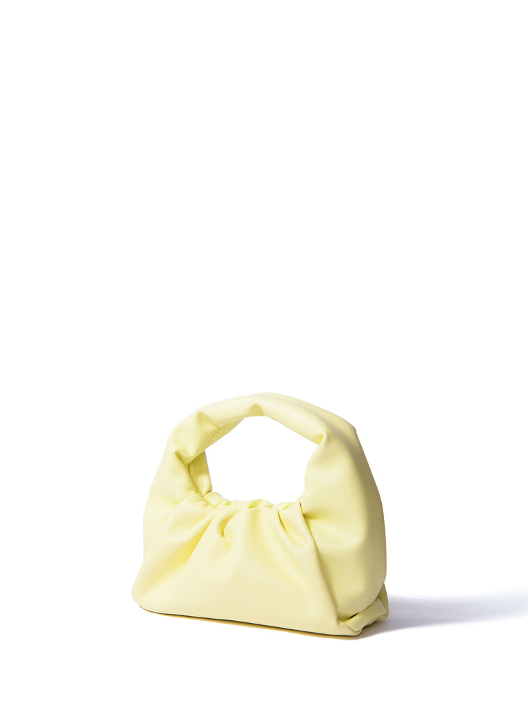 Marshmallow Croissant Bag in Soft Leather, Bright Yellow by Bob Oré Bob Oré