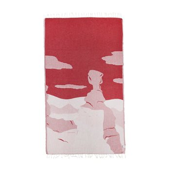 Arizona Sky Throw Beach Towel in Bordeaux by La'Hammam La'Hammam