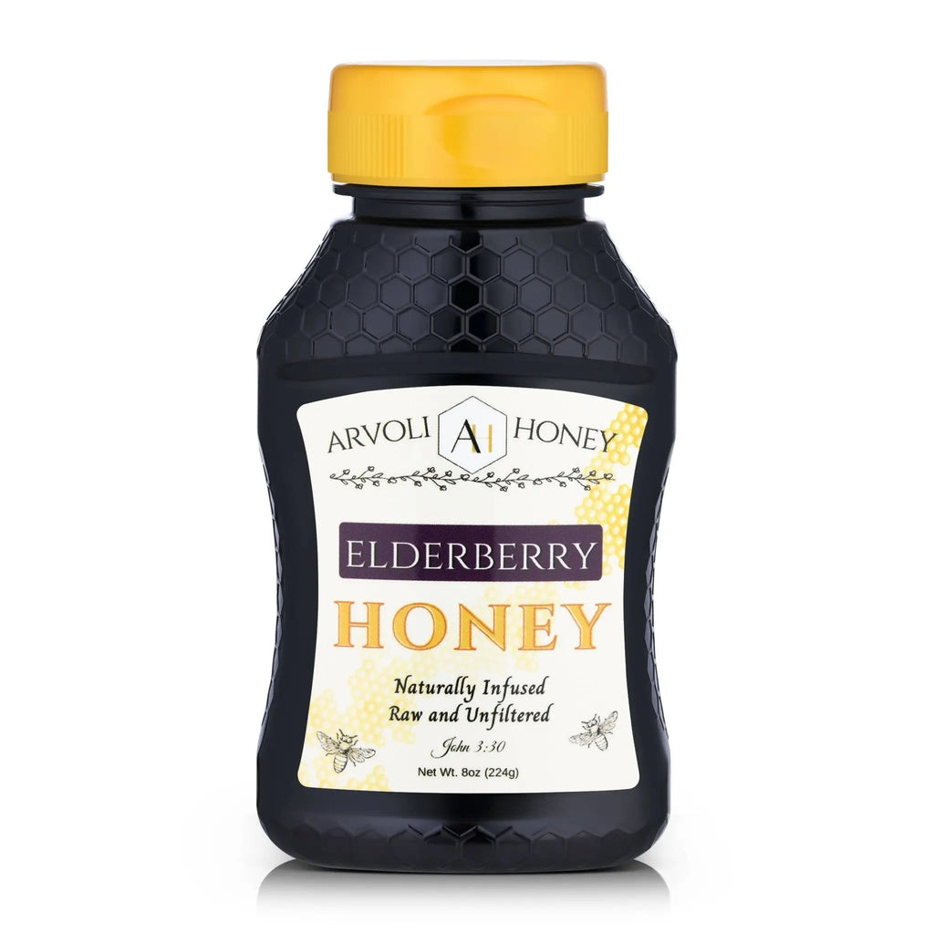 Arvoli Honey Elderberry Infused Honey Bottle - 8oz by Farm2Me FARM2ME