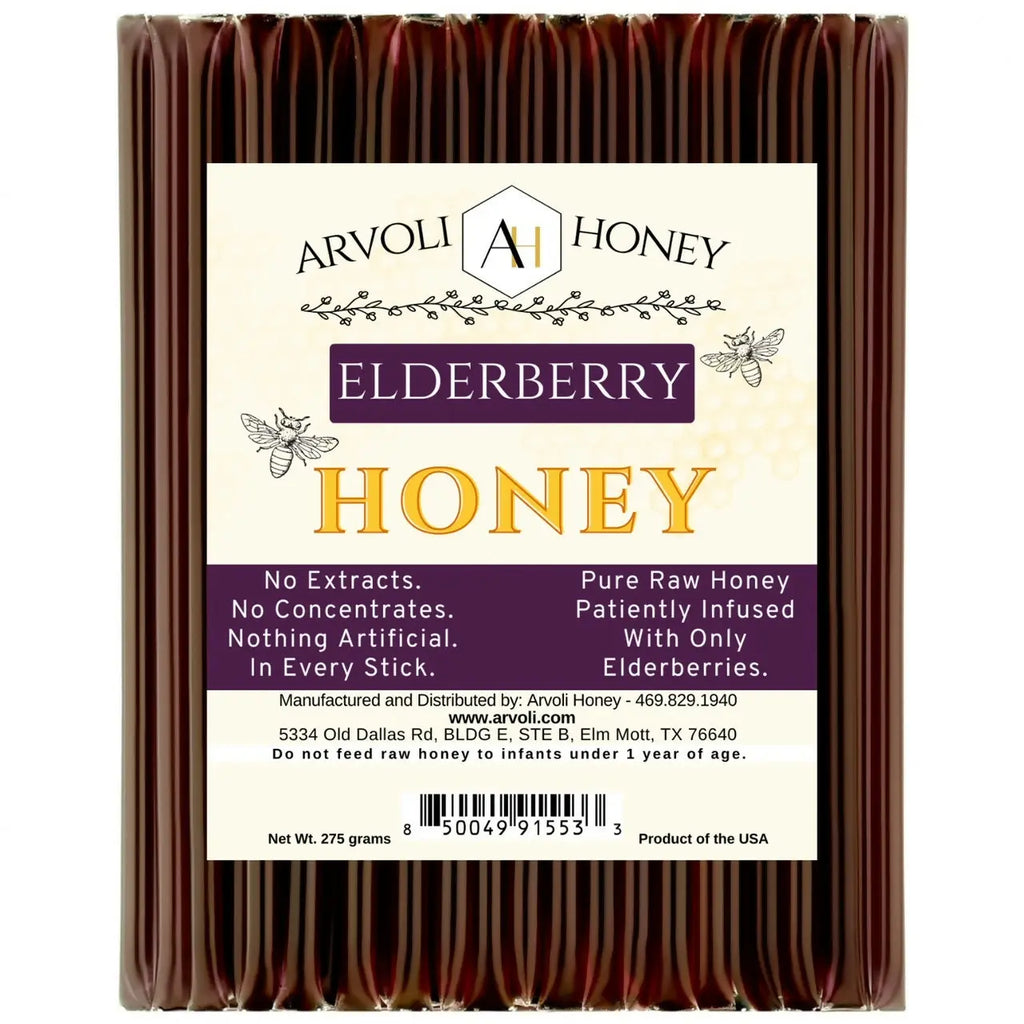 Arvoli Honey Elderberry infused Honey Sticks by Farm2Me FARM2ME