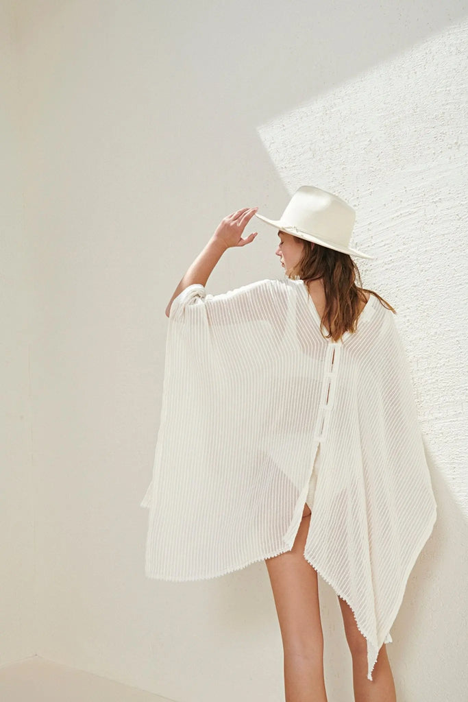 Ava Kimono - White Stripes by The Handloom The Handloom