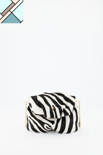 Baby Calf Mini Leda Handbag Zebra OTRERA