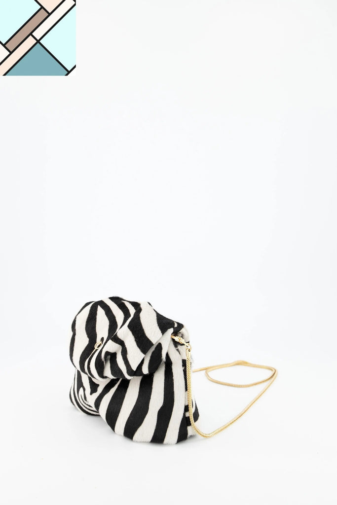 Baby Calf Mini Leda Handbag Zebra OTRERA