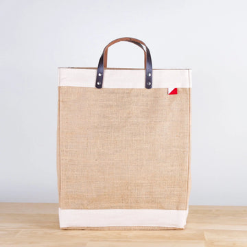 Bazaar Jute and Leather Tote Bag by ShoreBags ShoreBags