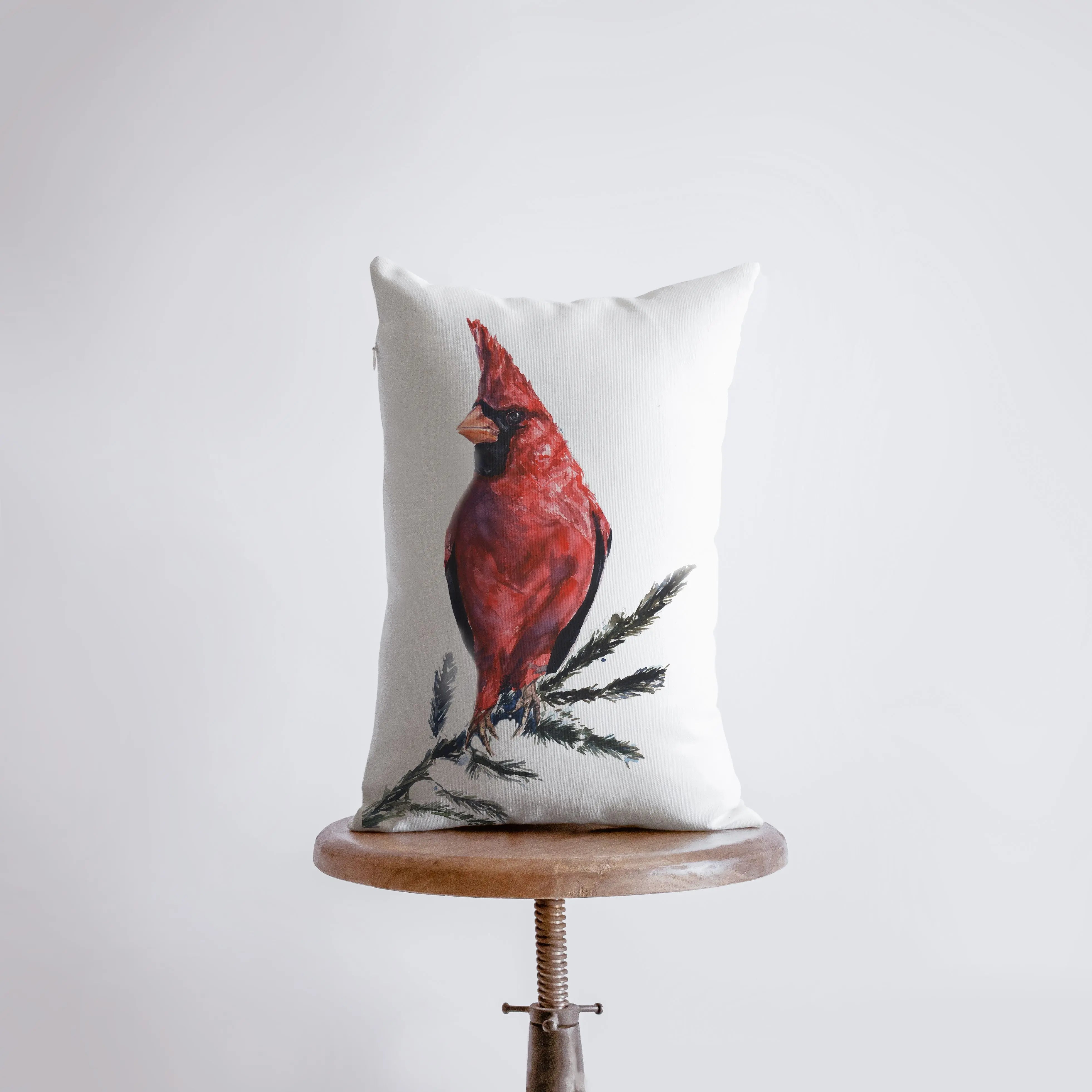 Cardinal Bird, Crow and Santa Hat Pillow Top – Akasia