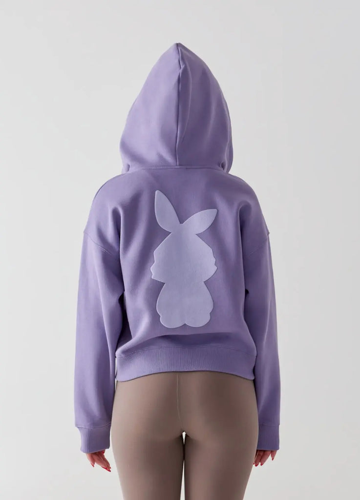 Bunny Crop Zip-up Hoodie by Amoo Amoo