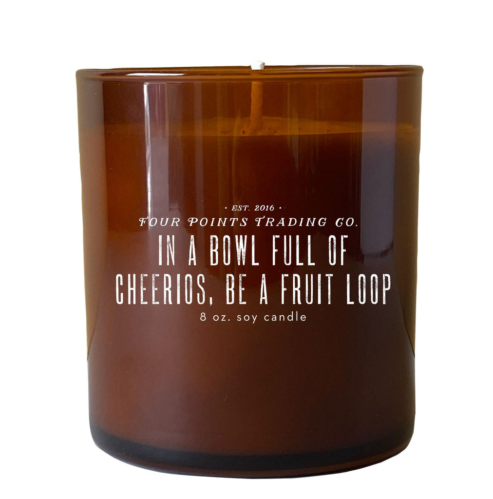 In A Bowl Full Of Cheerios 8oz Soy Candle by Four Points Trading Co. FOUR POINTS TRADING CO.