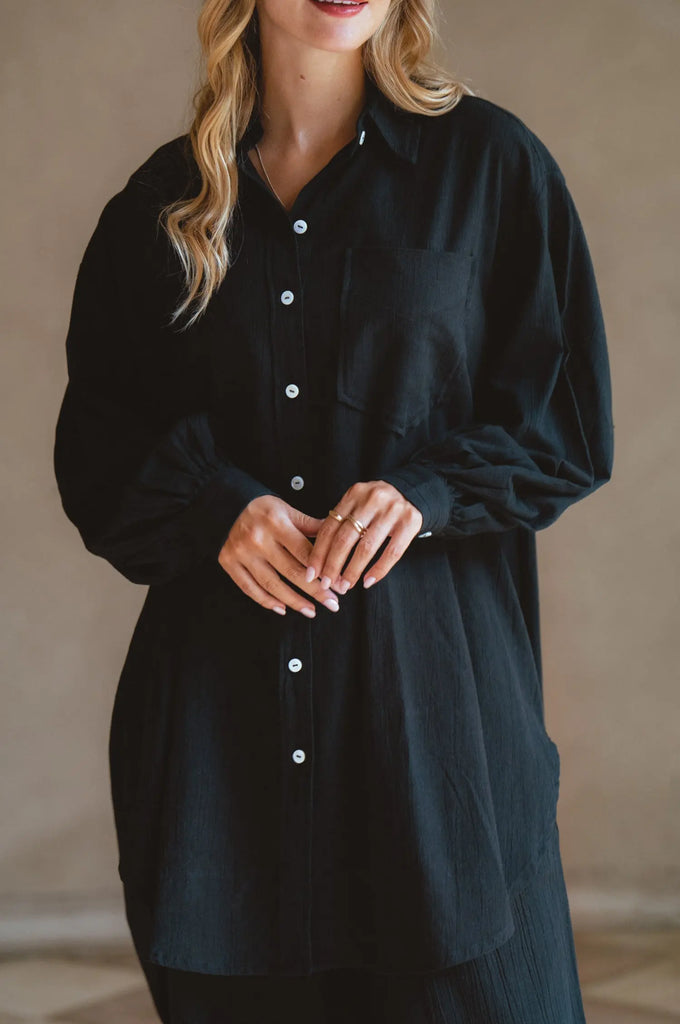 Calin Long Sleeve Oversized Shirt by Bali ELF Bali ELF