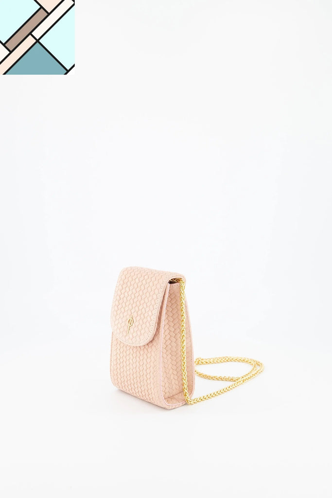 Casey Braid Crossbody Bag Pink OTRERA