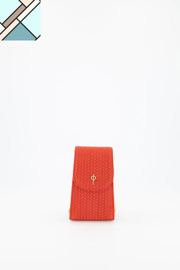 Casey Braid Crossbody Bag Red OTRERA