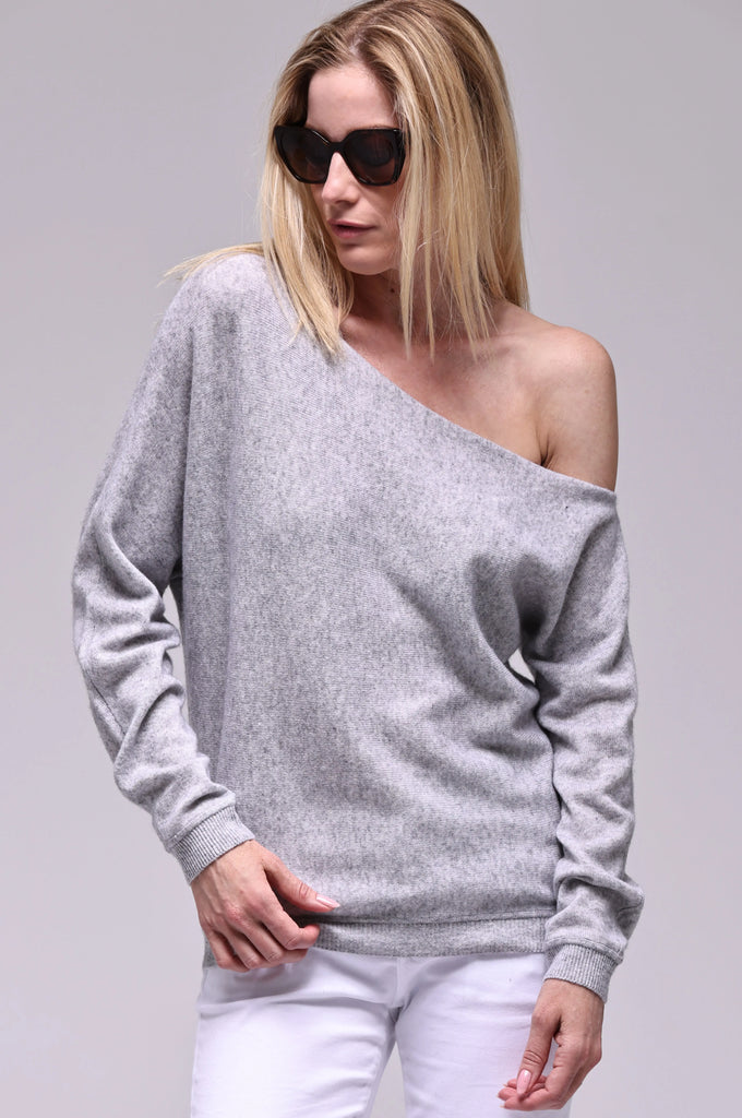 Cashmere Off the Shoulder Top by Minnie Rose Minnie Rose