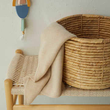 Cassie Cashmere Waffle Knit Baby Blanket by Italic - Ladiesse