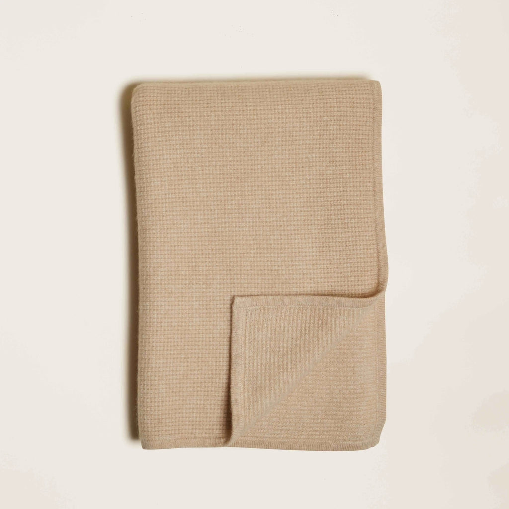 Cassie Cashmere Waffle Knit Baby Blanket by Italic - Ladiesse