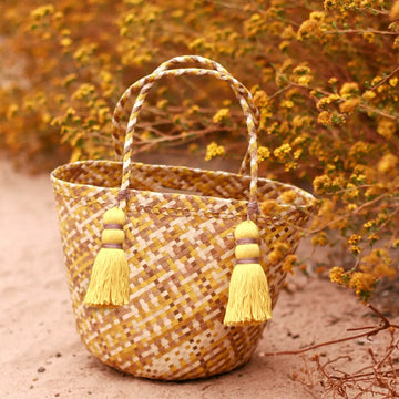 Coco Palm Straw Bag - Lemonade by BrunnaCo BrunnaCo