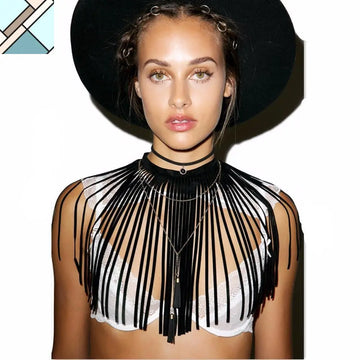 Cope Collar Fringe Choker by Marigold Shadows MARIGOLD SHADOWS