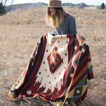 Andean Alpaca Wool Blanket - Western by Alpaca Threadz ALPACA THREADZ