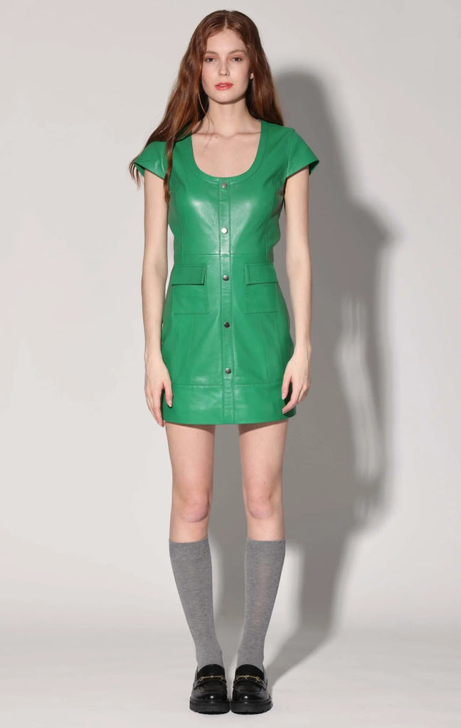 Darya Dress, Clover - Leather by Walter Baker Walter Baker