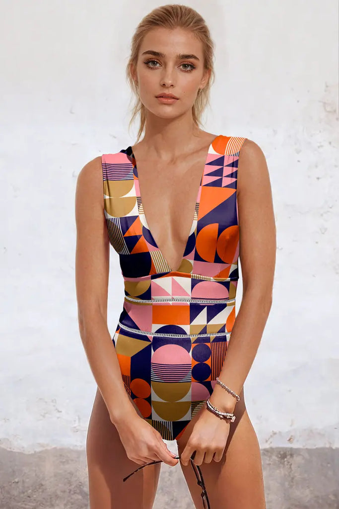 Deep plunge One-Piece by Averie Averie