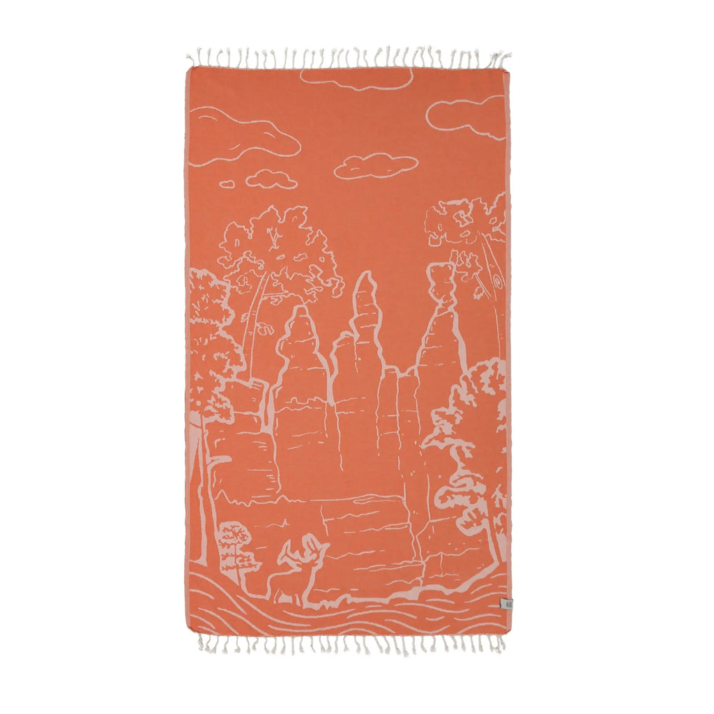 Deerfield Peshtemal Pure Cotton Throw Blanket by La'Hammam La'Hammam