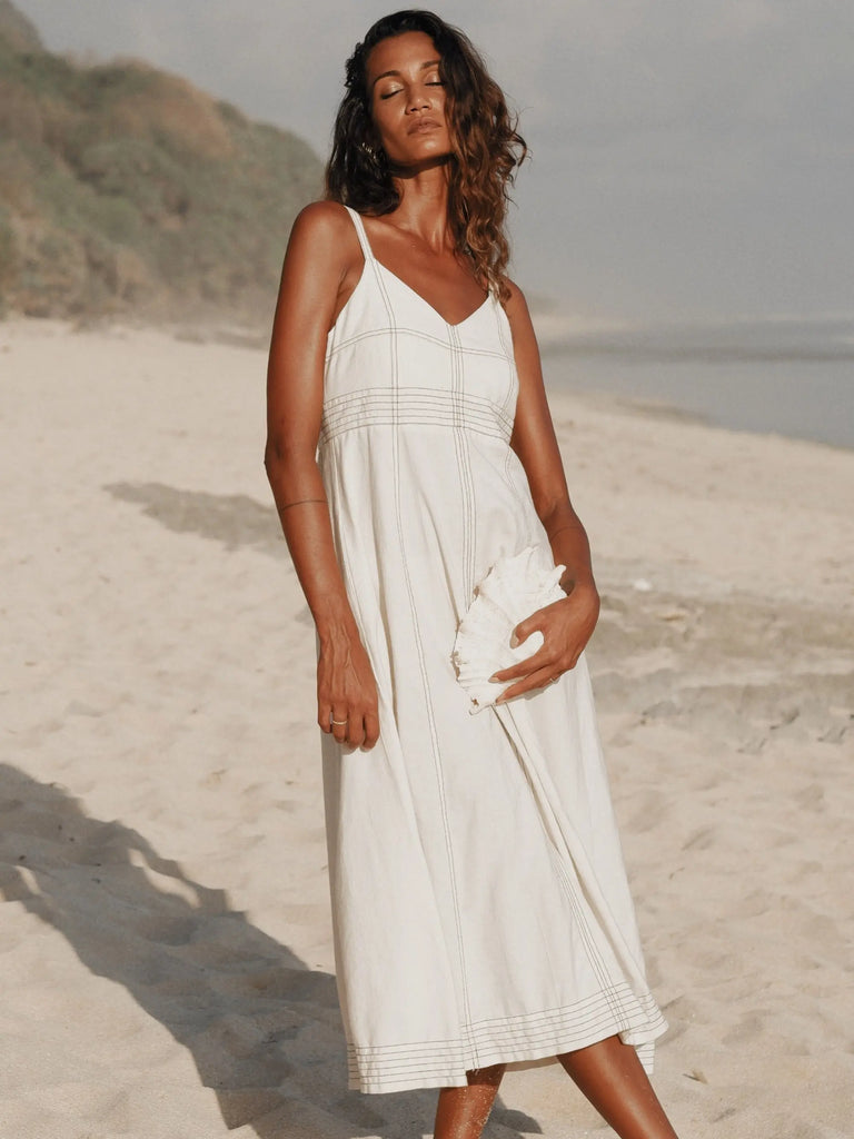 Eva Maxi Dress - Natural by The Handloom The Handloom