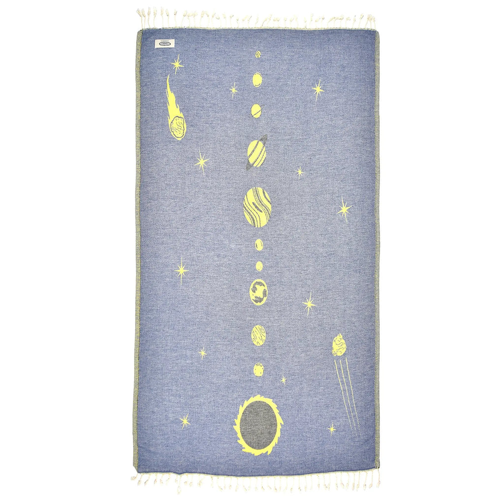 Exclusive Blue Universe Peshtemal Pure Cotton Beach Towel by La'Hammam La'Hammam