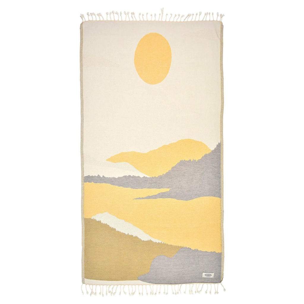 Exclusive Desert Sun Peshtemal Pure Cotton Throw Blanket by La'Hammam La'Hammam