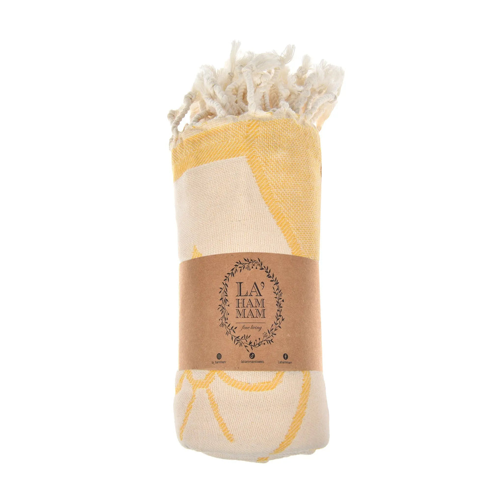 Exclusive Honey Comb Peshtemal Pure Cotton Beach Towel by La'Hammam La'Hammam