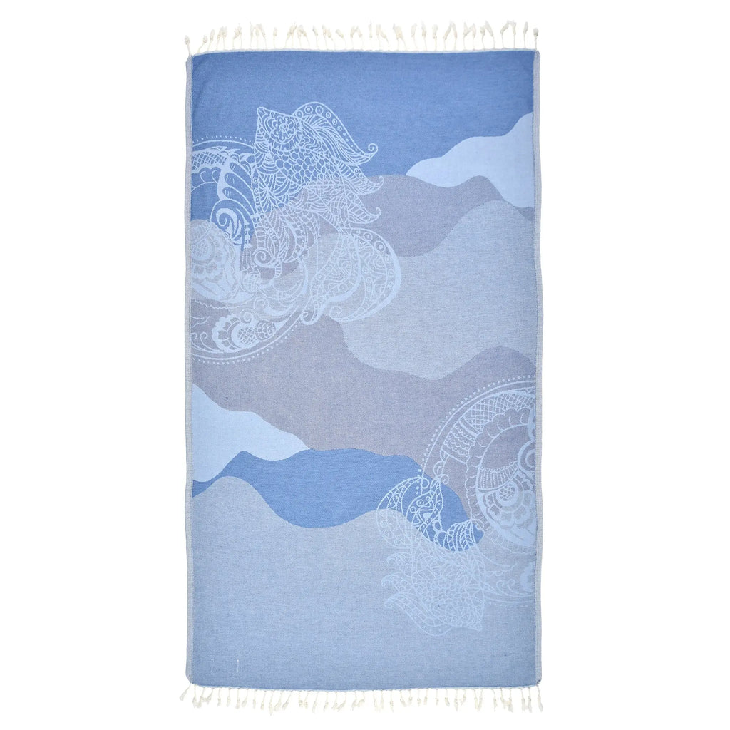 Exclusive Lion Fish Peshtemal Pure Cotton Throw Blanket by La'Hammam La'Hammam