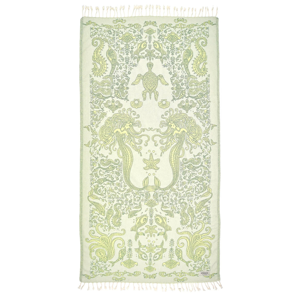 Exclusive Mermaid Peshtemal Pure Cotton Beach Towel by La'Hammam La'Hammam