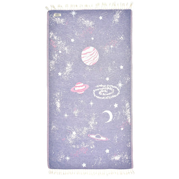 Exclusive Pink Saturn Peshtemal Pure Cotton Beach Towel by La'Hammam La'Hammam