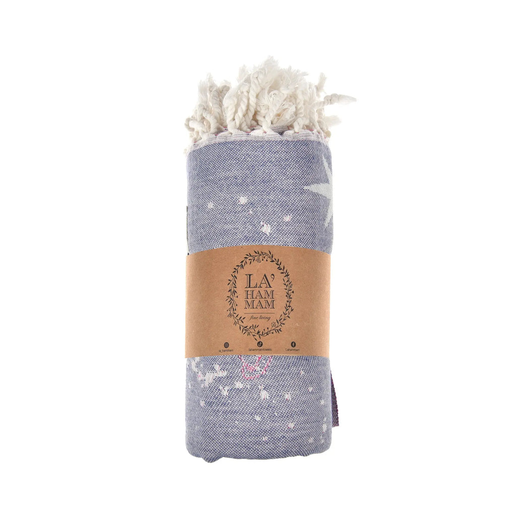 Exclusive Pink Saturn Peshtemal Pure Cotton Beach Towel by La'Hammam La'Hammam