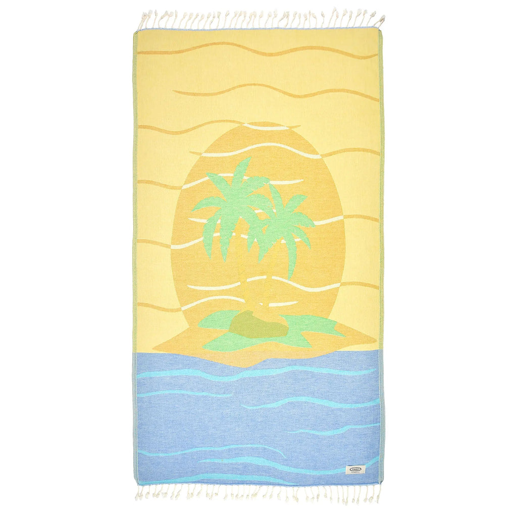 Exclusive Sandy Island Peshtemal Pure Cotton Beach Towel by La'Hammam La'Hammam