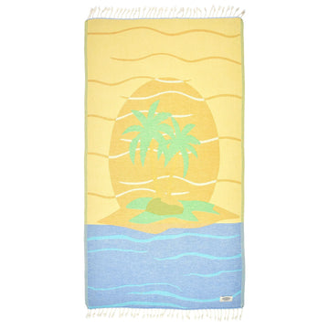 Exclusive Sandy Island Peshtemal Pure Cotton Beach Towel by La'Hammam La'Hammam