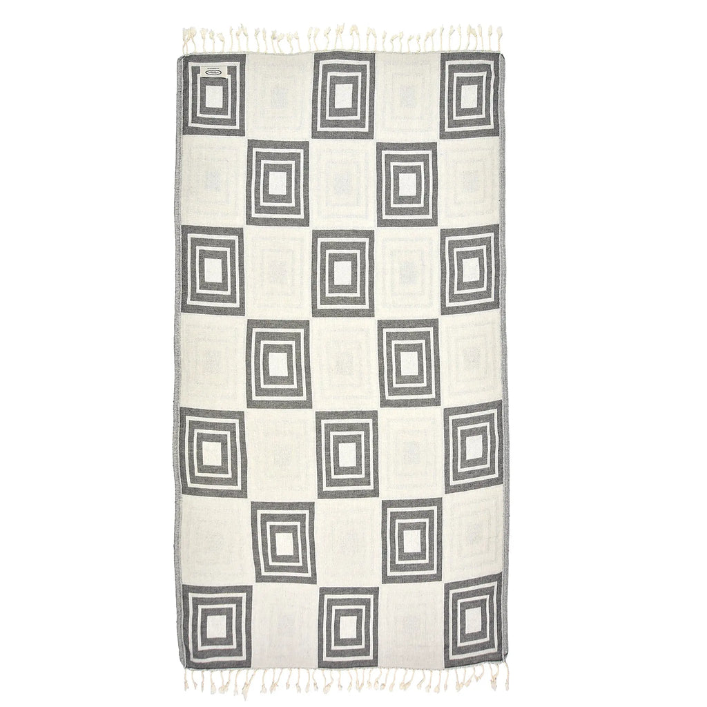 Exclusive Symmetry Peshtemal Pure Cotton Throw Blanket by La'Hammam La'Hammam