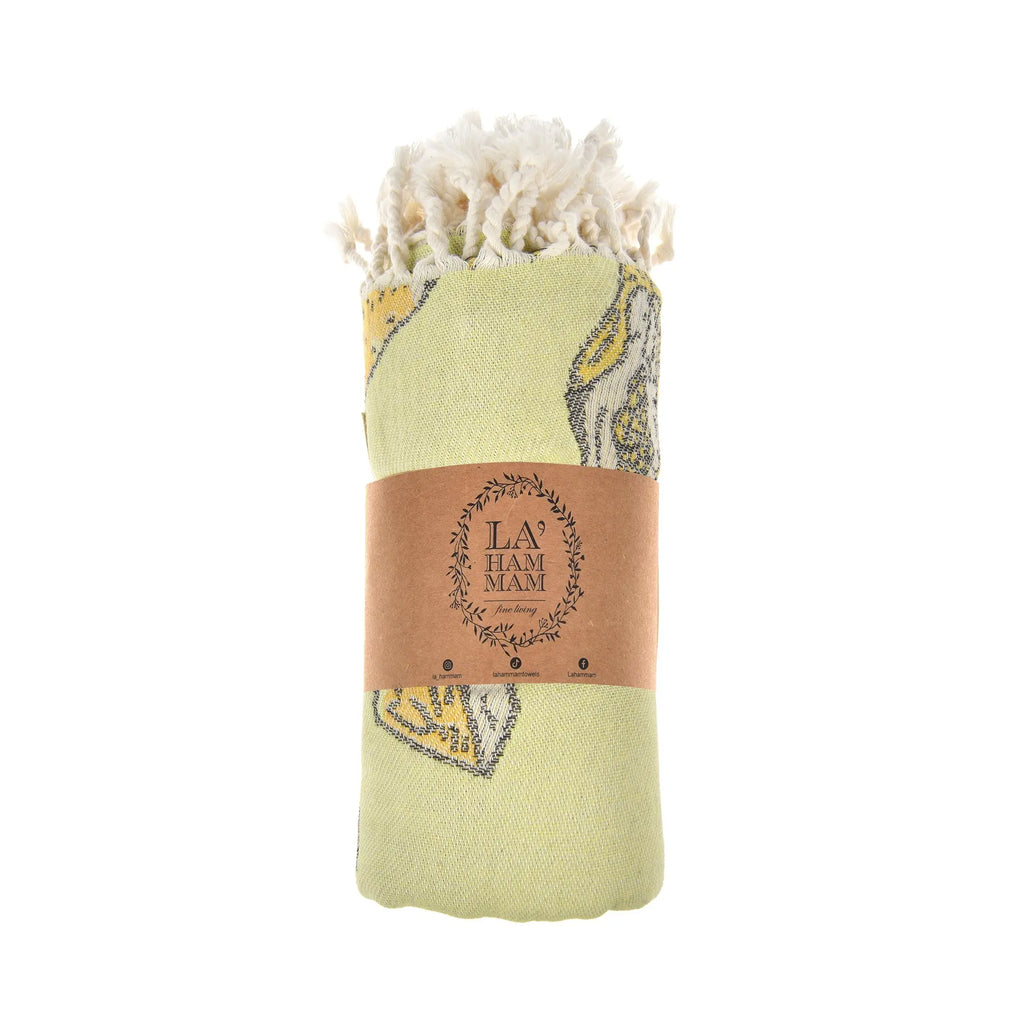 Exclusive Tropicals Peshtemal Pure Cotton Beach Towel by La'Hammam La'Hammam