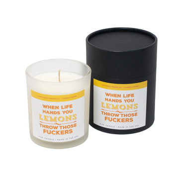 When Life Hands You Lemons 8oz Soy Candle by Four Points Trading Co. FOUR POINTS TRADING CO.